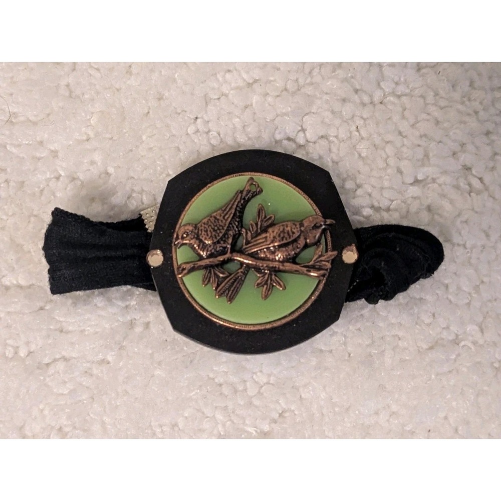 Vintage Velvet Bracelet with Bird Medallion & Cherub Charm | Victorian Style...